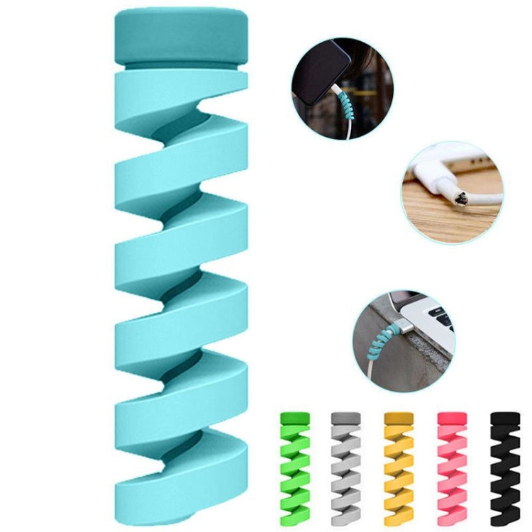 Silicone Data Cable Protectors - 4-Pack Spiral Design