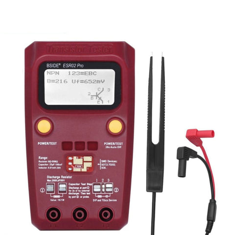 BSIDE ESR02 Pro Tableau de test pour transistor numérique M328 Testeur ESR de capacité d'inductance de résistance