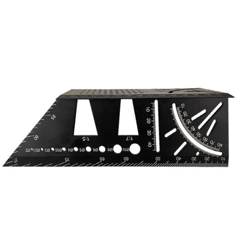Righello angolare multifunzione in lega di alluminio per la lavorazione del legno 3D, 3D Angle Ruler