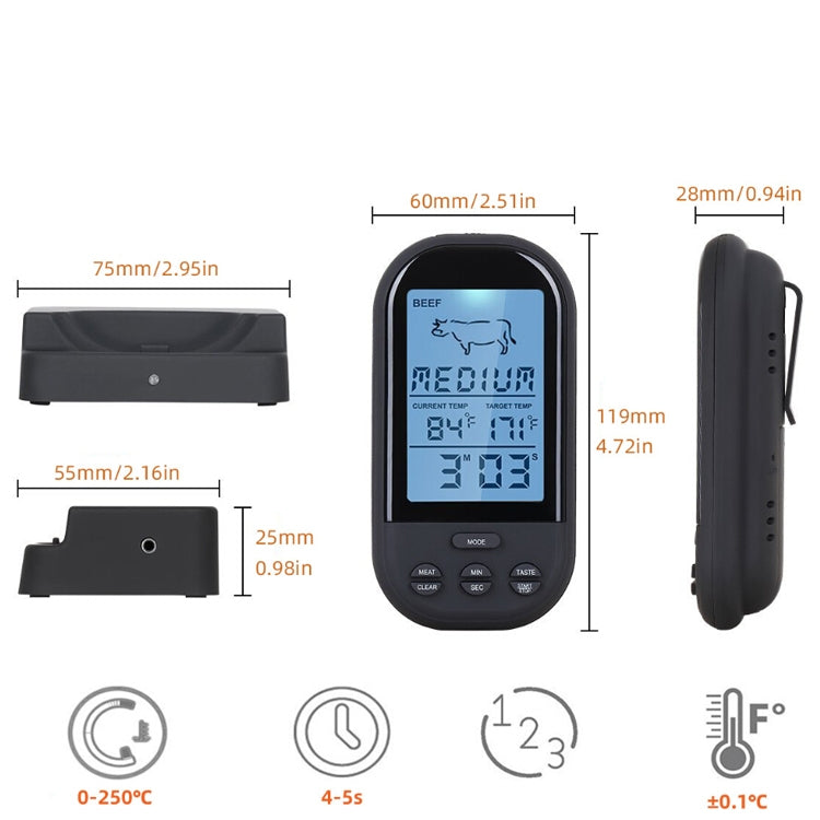 Tipo di sonda digitale Forno per cottura Termometro per alimenti Utensili da cucina, GHY-6002