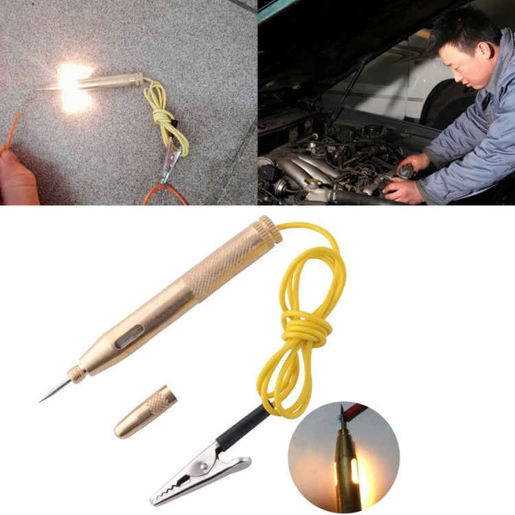 Copper Electric Pen Circuit Tester with LED, 2-Pack 6-24V