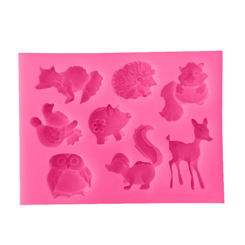 Animali Stampo en silicone Outils pour décorer la tarte Pasticceria Stampo per sapone al cioccolato, Forme d'animaux