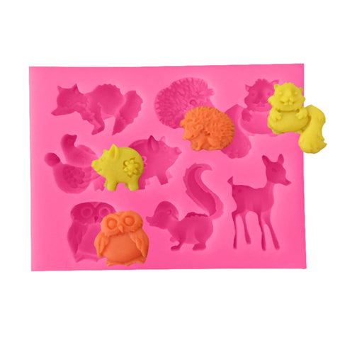 Animali Stampo en silicone Outils pour décorer la tarte Pasticceria Stampo per sapone al cioccolato, Forme d'animaux