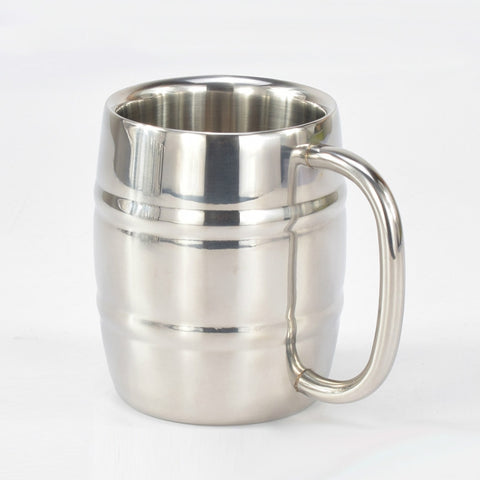 Tasse de bière en acciaio inossidabile Tasse de campeggio all'aperto Tasse de thé occidentale Tasse de café portable isolée Bicchieri da acqua con manico, Outdoor Beer Cup