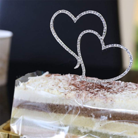 Inserto per torta in cristallo a cuore, decorazione per torta, regalo di nozze, Décoration d'insert de gâteau