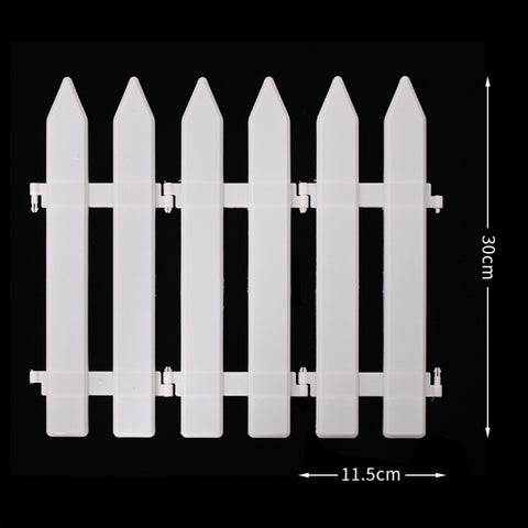 Recinzione per albero di Natale, 10 pezzi di decorazioni natalizie in plastica bianca, Tree Fence