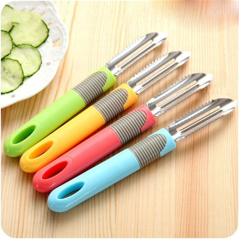 3 ustensiles de cuisine multifonctionnels pour peler des fruits et des légumes, consegna a colori casuale, 3 couteaux à éplucher