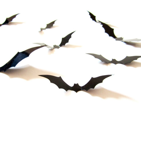 10 set di adesivi murali stereo di Halloween Adesivi per pipistrelli di simulazione