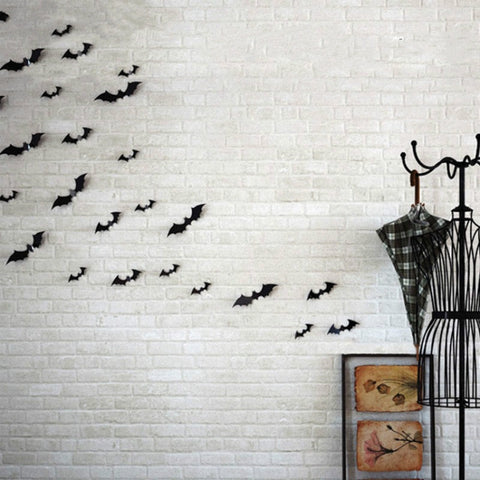 10 set di adesivi murali stereo di Halloween Adesivi per pipistrelli di simulazione