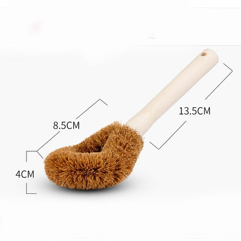 10 pièces d'huile antiaderente de palma da cocco naturale, manico longo, spazzola per pulizia, instrumento per la pulizia della cucina, Coconut Palm Brush