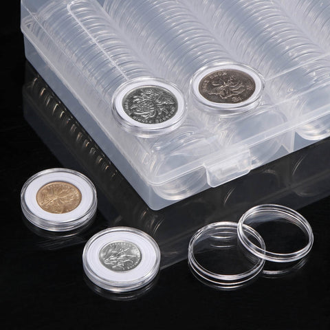 2 capsule per monete, scatole rotonde da 100 x 30 mm, scatola protettiva per monete commemorativa, 2pcs 30mm