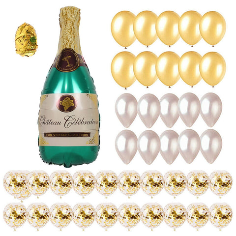 Set di palloncini in alluminio con bottiglia di champagne, palloncini decorativi per cocktail party, feste di matrimonio, Champagne Bottle Decoration Balloon