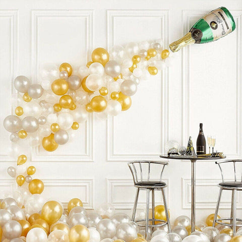 Set di palloncini in alluminio con bottiglia di champagne, palloncini decorativi per cocktail party, feste di matrimonio, Champagne Bottle Decoration Balloon