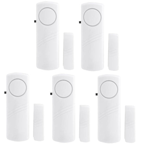 5 pezzi di allarme antifurto wireless per porte e finestre, allarme magnetico per porte, attrezzature di sicurezza per la casa