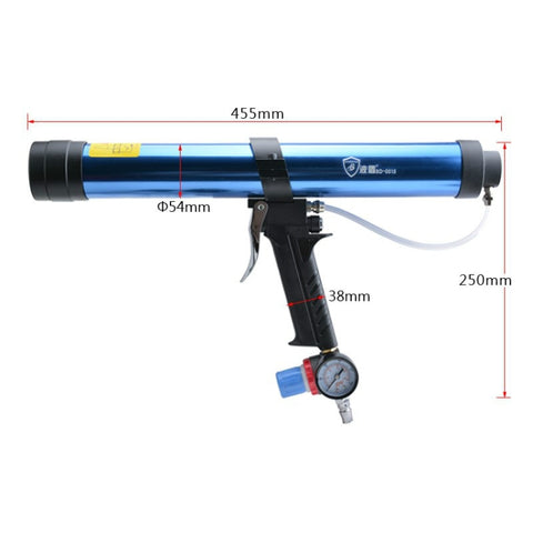 Pistola per colla morbida Pistola per colla pneumatica per vetro a velocità regolabile, Soft Glue Gun