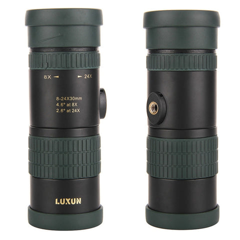 LUXUN 8-24X30 Télescope à variation monocilindrique pour vision nocturne scintillante avec clip pour téléphone et trépied, avec clip pour téléphone et trépied