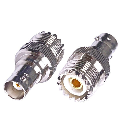 Jack femmina BNC al connettore adattatore coassiale RF di tipo dritto femmina UHF PL-259, BNC Female To UHF Female