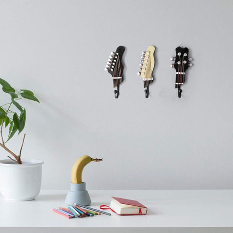Gancio per decorazione domestica a forma di chitarra da 3 pezzi, Guitar Shape Hook