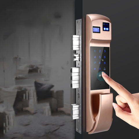 Blocco password impronta digitale completamente automatico Blocco antifurto intelligente Carta di credito elettronica domestica Sblocco automatico e APP disattivata