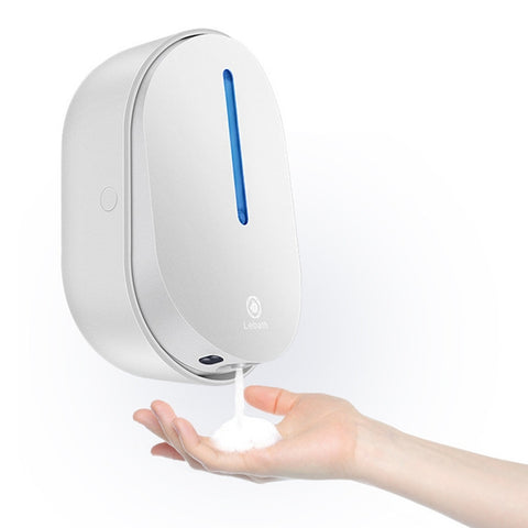Dispenser automatico di sapone in schiuma a induzione a parete per uso domestico Lebath per bambini, Wall-mounted USB Dispenser