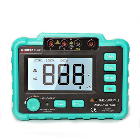 VC60B + multimètre numérique instrument de mise à niveau testeur de résistance d'isolement numérique, vert