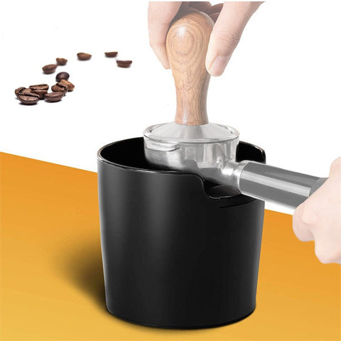 Macchina da caffè che supporta il secchio per la schiuma. Scatola per scorie semiautomatica