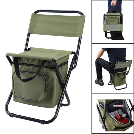 Sedia pieghevole da esterno con custodia, schienale e funzione di conservazione del calore, Outdoor Folding Chair