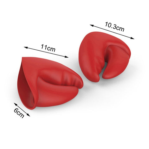 Un paio di pinze per aragosta Guanti isolanti termici Clip per mano antiscottatura en silicone résistant à toutes les températures élevées, Gants isolants