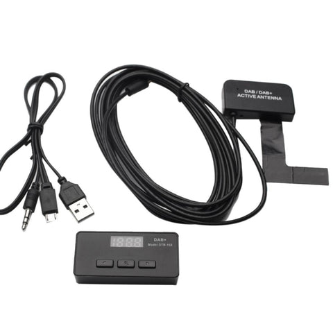 Récepteur de transmission pour transmission numérique DAB+ Récepteur de transmission DAB+ pour auto avec entrée FM, avec transfert FM