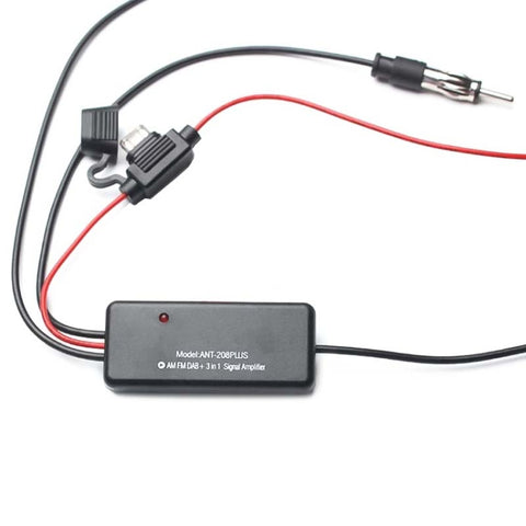 CHEYOULE ANT-208PLUS Autoradio FM AM DAB Antenne Amplificateur de Signal 3 en 1, ANT-208PLUS