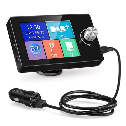Récepteur avec écran coloré DAB pour voiture à 2,8 pouces + transmission numérique AUX pour intérieur FM, 2,8 pouces