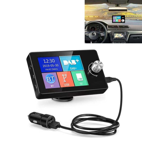 Récepteur avec écran coloré DAB pour voiture à 2,8 pouces + transmission numérique AUX pour intérieur FM, 2,8 pouces