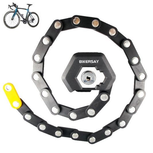 bikersay-bk001-lucchetto-pieghevole-per-bicicletta-antifurto-antitaglio-blocco-per-hamburger-per-mountain-bike-bikersay-bk001 - immagine 1
