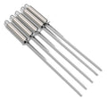 Stainless Steel BBQ Skewers with Heat-Proof Handles - 5 Pack