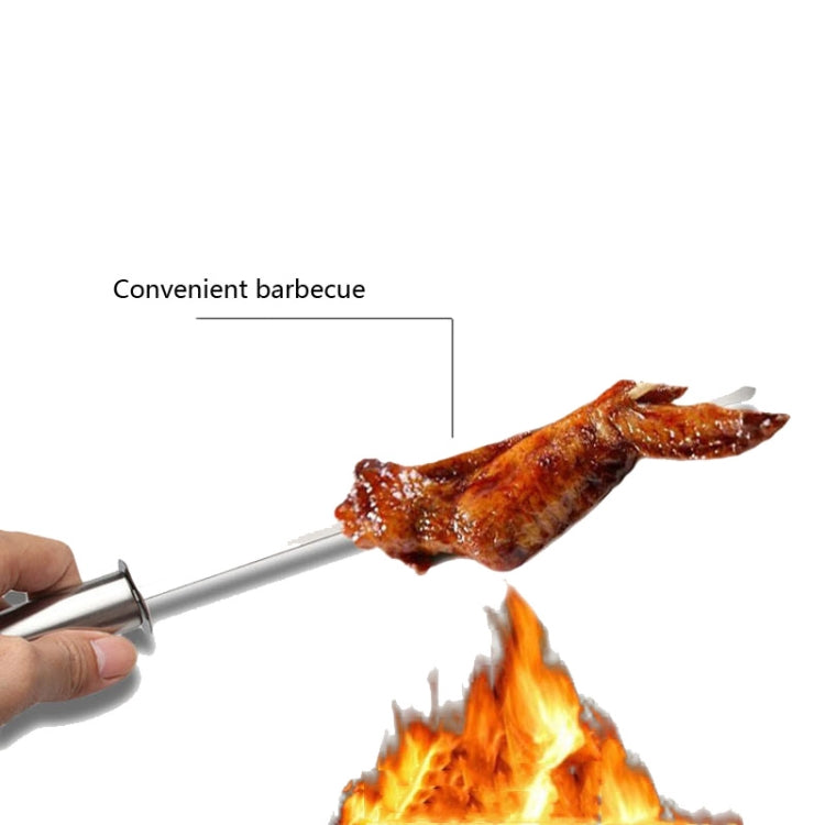 Stainless Steel BBQ Skewers with Heat-Proof Handles - 5 Pack