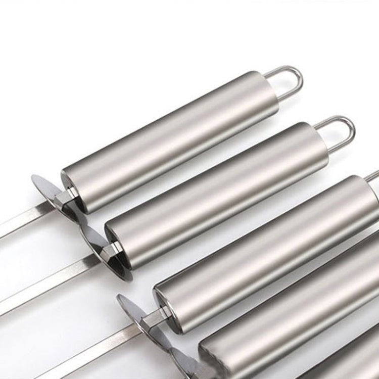 Stainless Steel BBQ Skewers with Heat-Proof Handles - 5 Pack