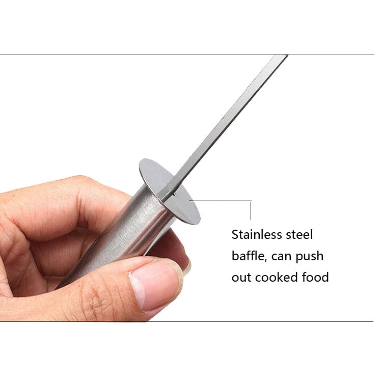 Stainless Steel BBQ Skewers with Heat-Proof Handles - 5 Pack