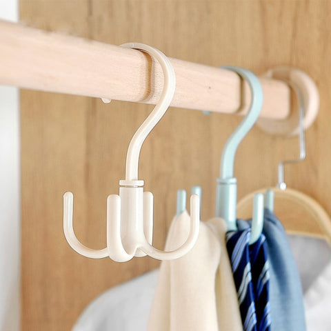 10 PZ Gancio portaoggetti girevole per guardaroba con cintura da cravatta, Tie Belt Hook