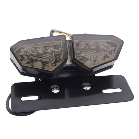 Fanale postérieure à LED modifiée multifonction pour moto avec lumière intégrée de frein et stéréo, éclairage intégré de freinage et de direction