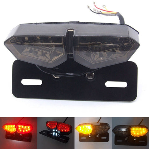 Fanale postérieure à LED modifiée multifonction pour moto avec lumière intégrée de frein et stéréo, éclairage intégré de freinage et de direction