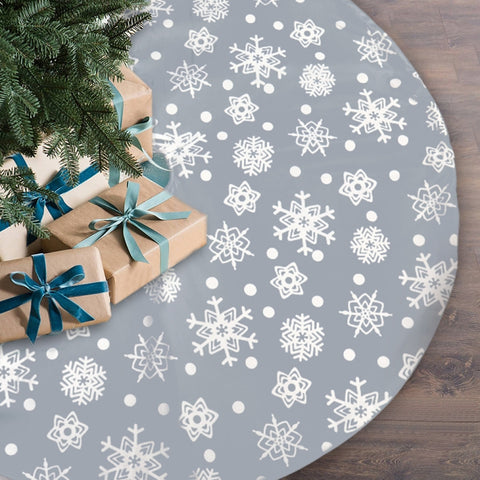Decorazioni natalizie Gonna per albero di fiocchi di neve Decorazione per accessori per albero di Natale, Snowflake Tree Skirt