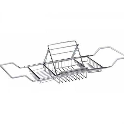 Mensola da bagno con staffa retrattile per vasca da bagno in acciaio inossidabile, Stainless Steel Bathtub Rack