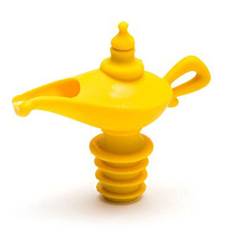 3 pièces créatives en silicone lampe magique d'Aladino versateur pour bouteilles de vin rouge chiusura manuel tappo pour bouteilles airless, 3 bouchons de bouteille de vin