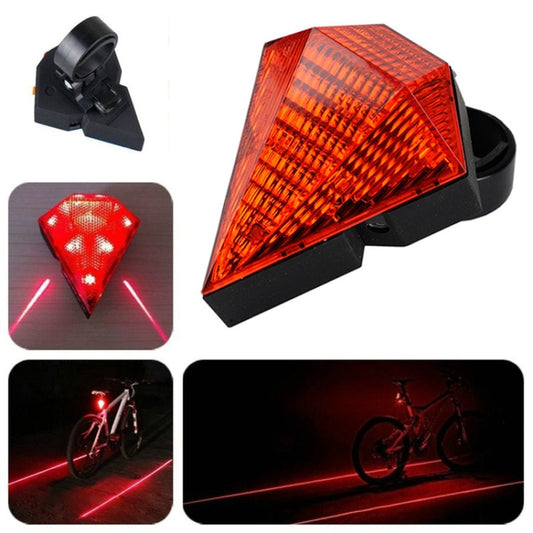 Luce Posteriore Ricaricabile USB con Laser per Bicicletta Diamond