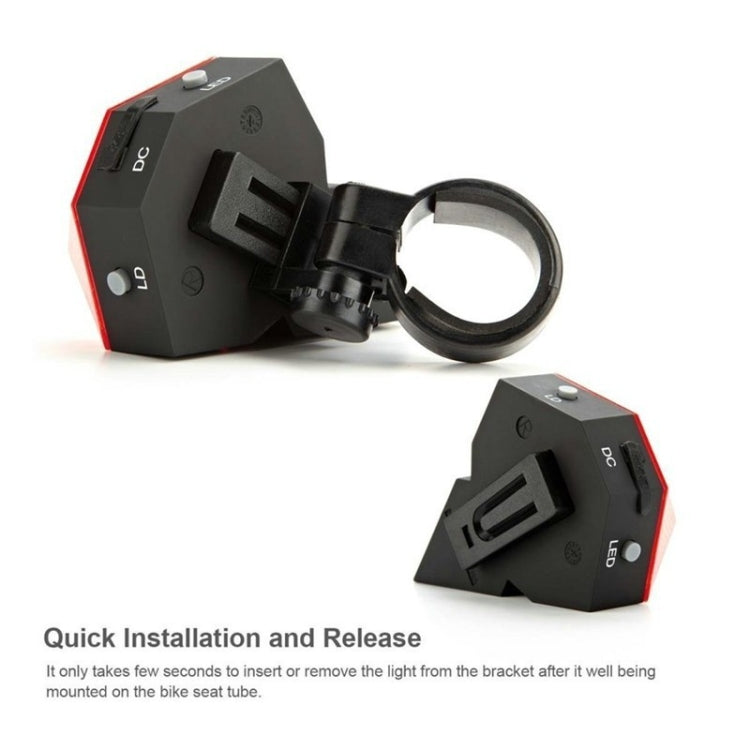 Luce Posteriore Ricaricabile USB con Laser per Bicicletta Diamond