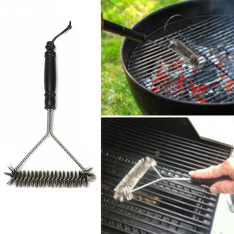 Spazzole per pulizia con setole in filo di acciaio inossidabile da 12 pollici con manico, 12 inch