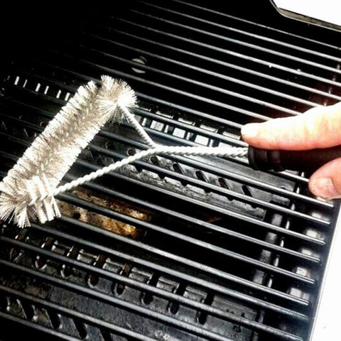 Spazzole per pulizia con setole in filo di acciaio inossidabile da 12 pollici con manico, 12 inch