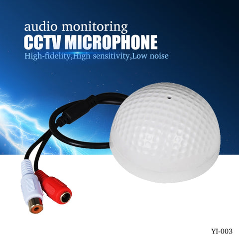 Microfono CCTV Dispositivo di raccolta audio a forma di golf Dispositivo di ascolto del suono per monitoraggio audio DC12V ad alta sensibilità