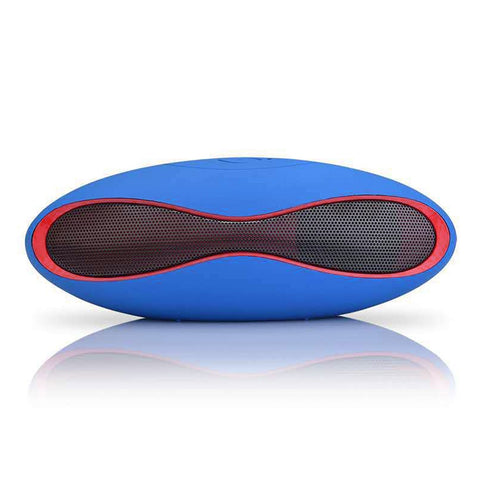 Haut-parleur stéréo Bluetooth 3D en forme de mini rugby avec emplacement pour fiche TF (bleu)
