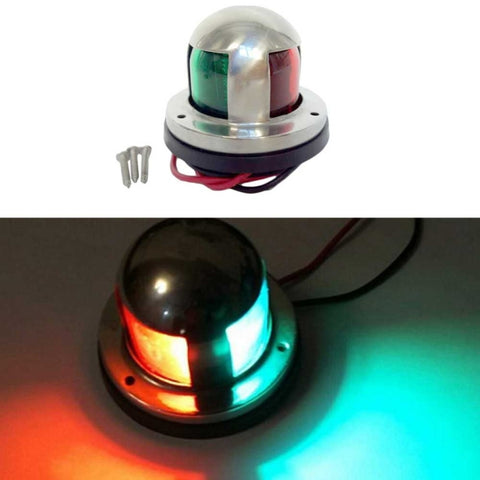 Luce di segnalazione marina bicolore impermeabile IP65 da 4 W 12 V Luci LED rosse e verdi, 4W 12V